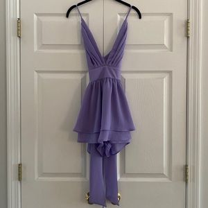 Lucy In The Sky Secret Crush Romper in Lavender